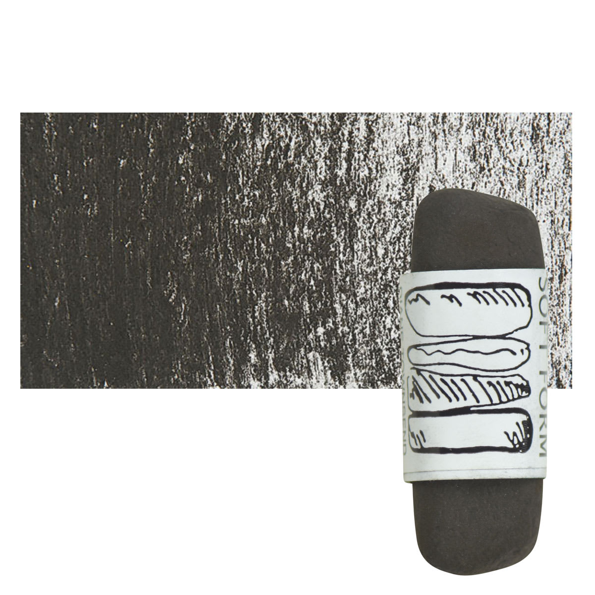 Townsend Artists' Soft Form Pastel - Dark Umber (Dark) pastel and swatch