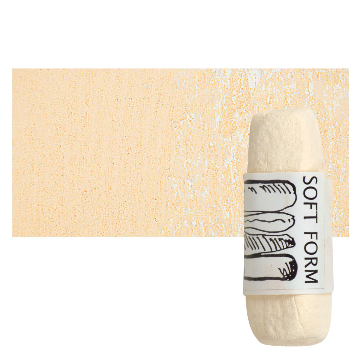 Townsend Artists' Soft Form Pastel - Light Orange 076 pastel and swatch