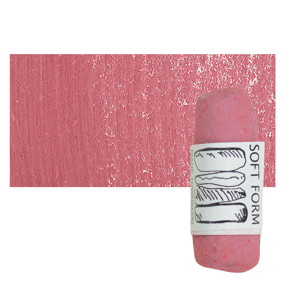 Townsend Artists' Soft Form Pastel - Magenta Red Dark (Light) pastel and swatch