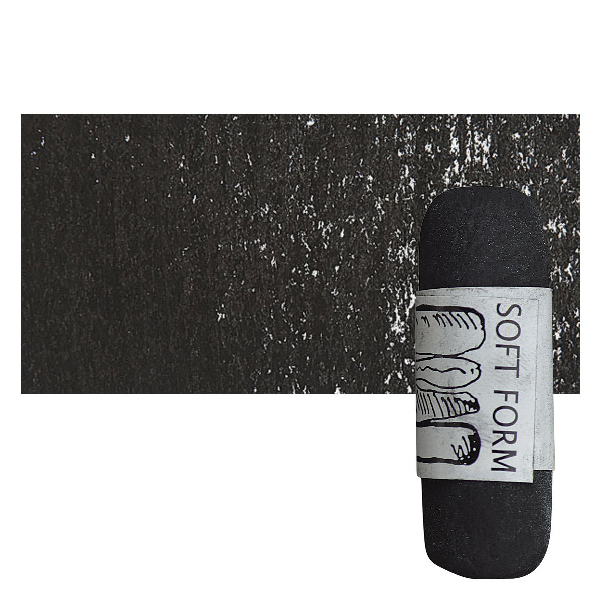 Townsend Artists' Soft Form Pastel - Mars Black Dark pastel and swatch