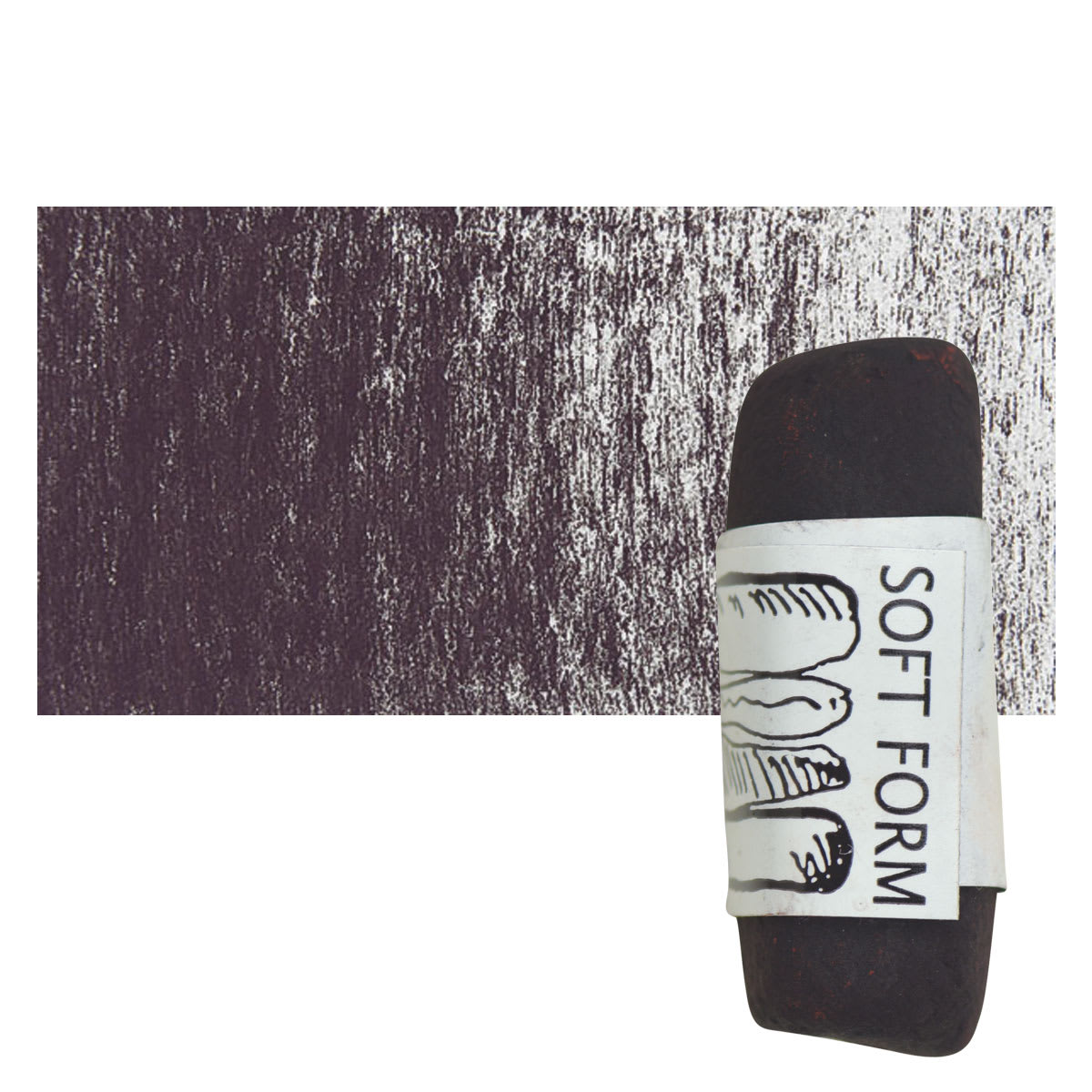 Townsend Artists' Soft Form Pastel - Midnight Red (Light) pastel and swatch
