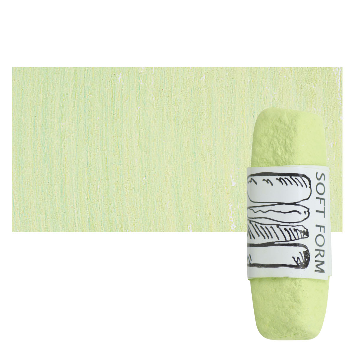 Townsend Artists' Soft Form Pastel - Moss Light pastel and swatch