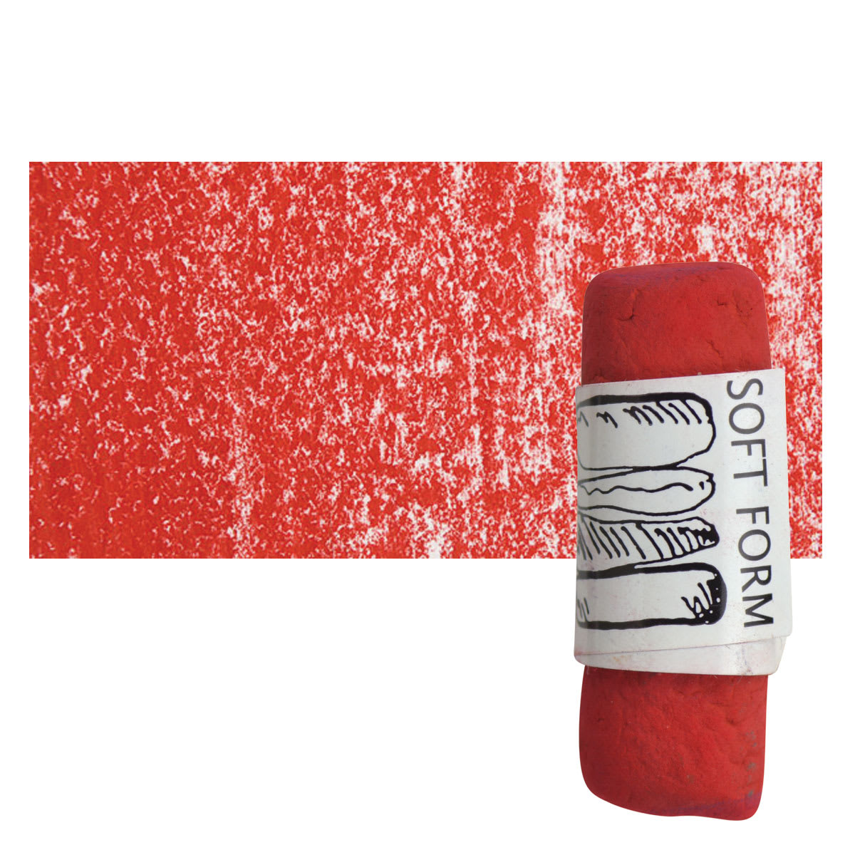 Townsend Artists' Soft Form Pastel - Naphthol Red Medium (Dark) pastel and swatch