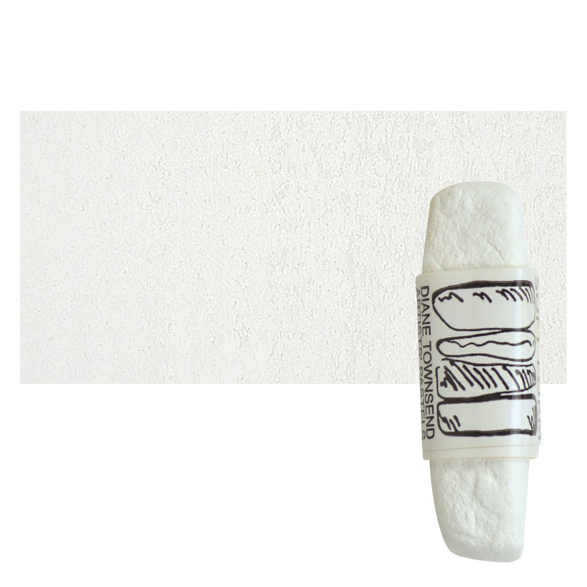 Townsend Artists' Soft Form Pastel - Off White Green (Light) pastel and swatch