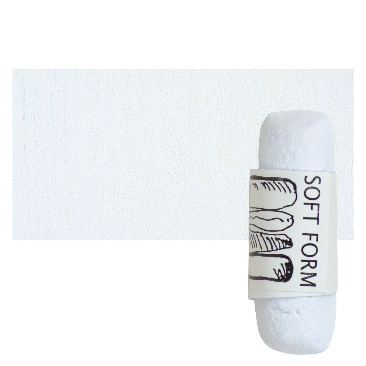 Townsend Artists' Soft Form Pastel - Off White Blue (Dark) pastel and swatch