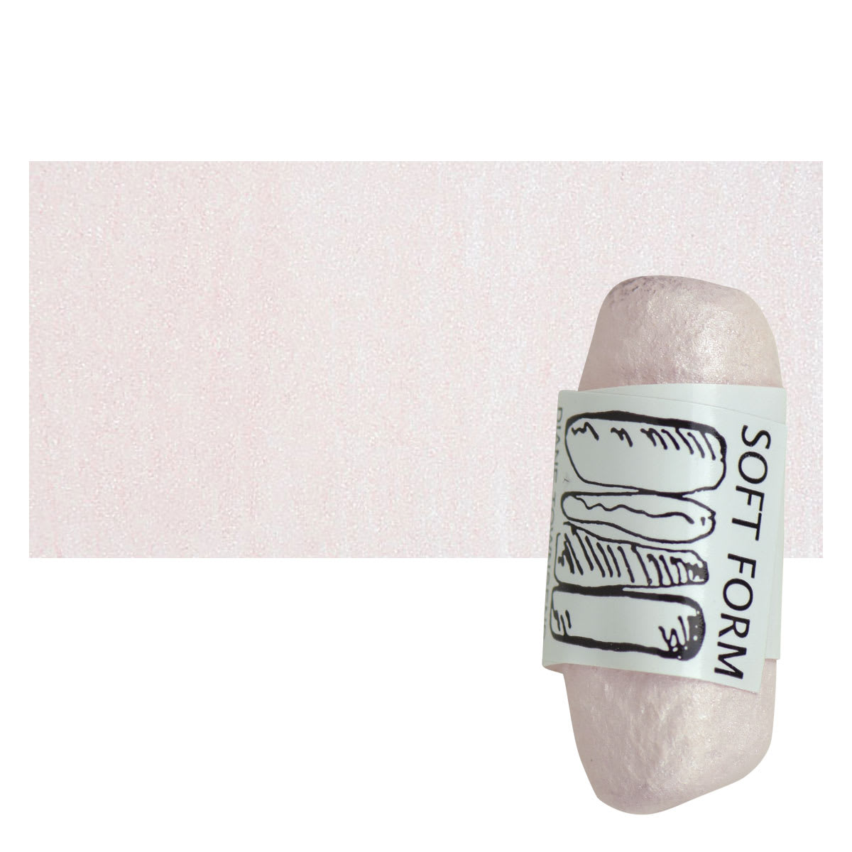 Townsend Artists' Soft Form Pastel - Pearl Red 703 pastel and swatch