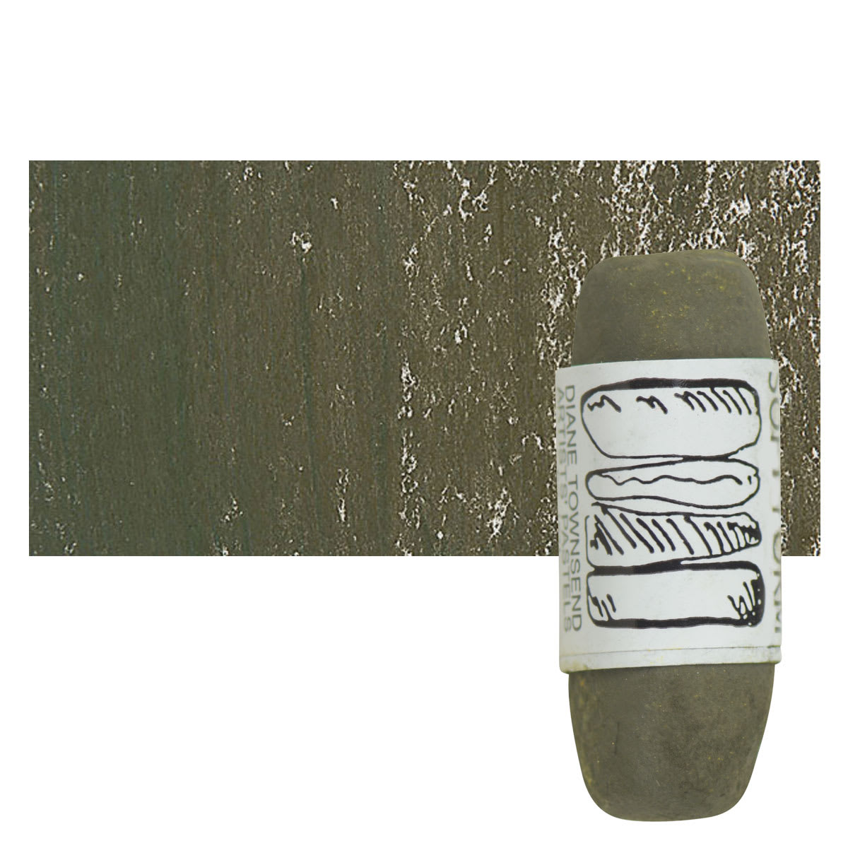 Townsend Artists' Soft Form Pastel - Phthalo Green Blue 109 pastel and swatch