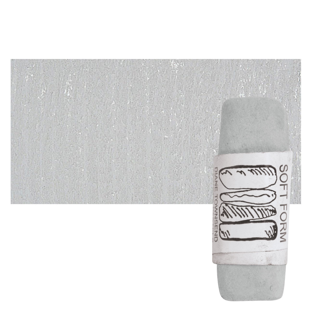 Townsend Artists' Soft Form Pastel - Putty Dark pastel and swatch
