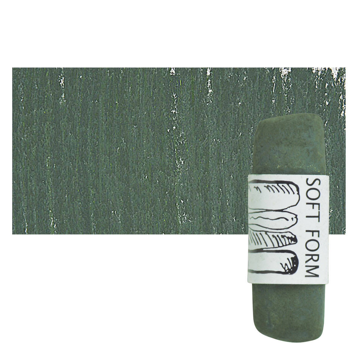 Townsend Artists' Soft Form Pastel - Sap Green 116D pastel and swatch