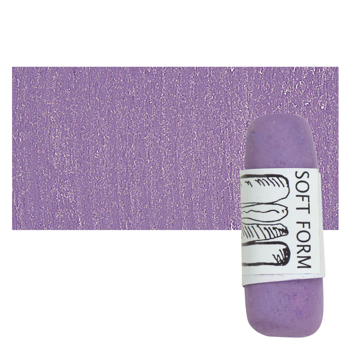 Townsend Artists' Soft Form Pastel - Ultra Mars Violet (Dark) pastel and swatch