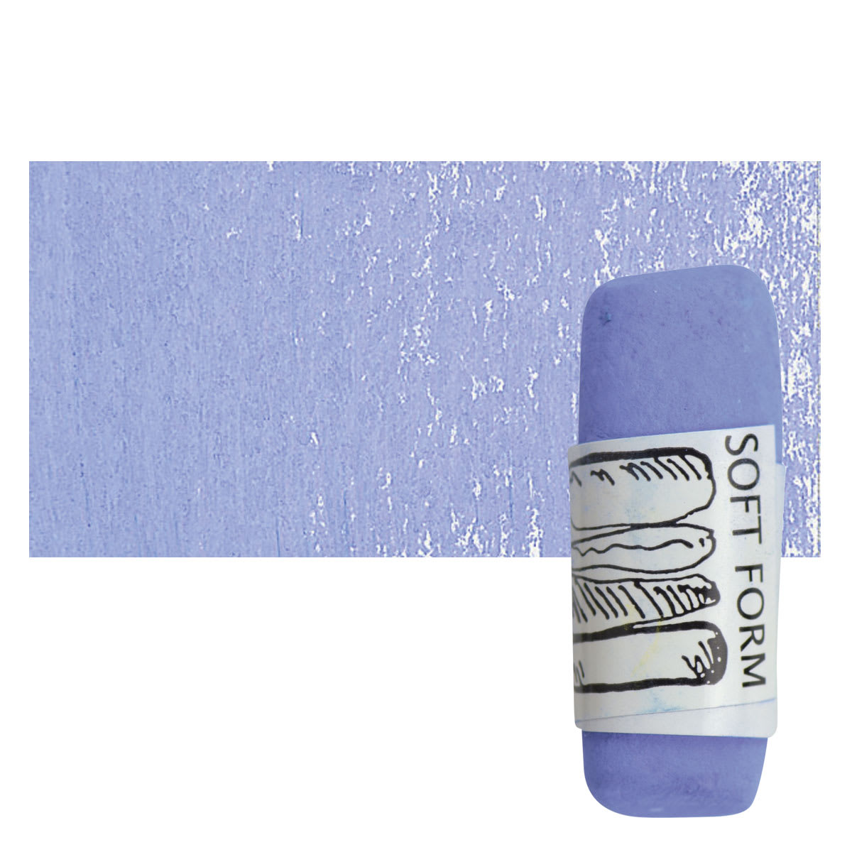 Townsend Artists' Soft Form Pastel - Ultra Phthalo Blue pastel and swatch