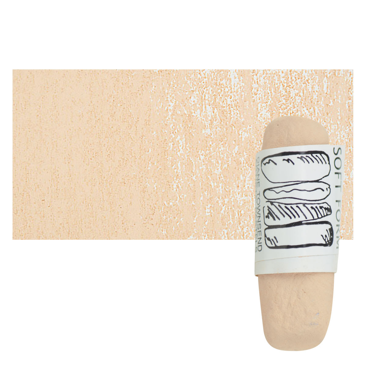 Townsend Artists' Soft Form Pastel - Violet Orange Pale pastel and swatch