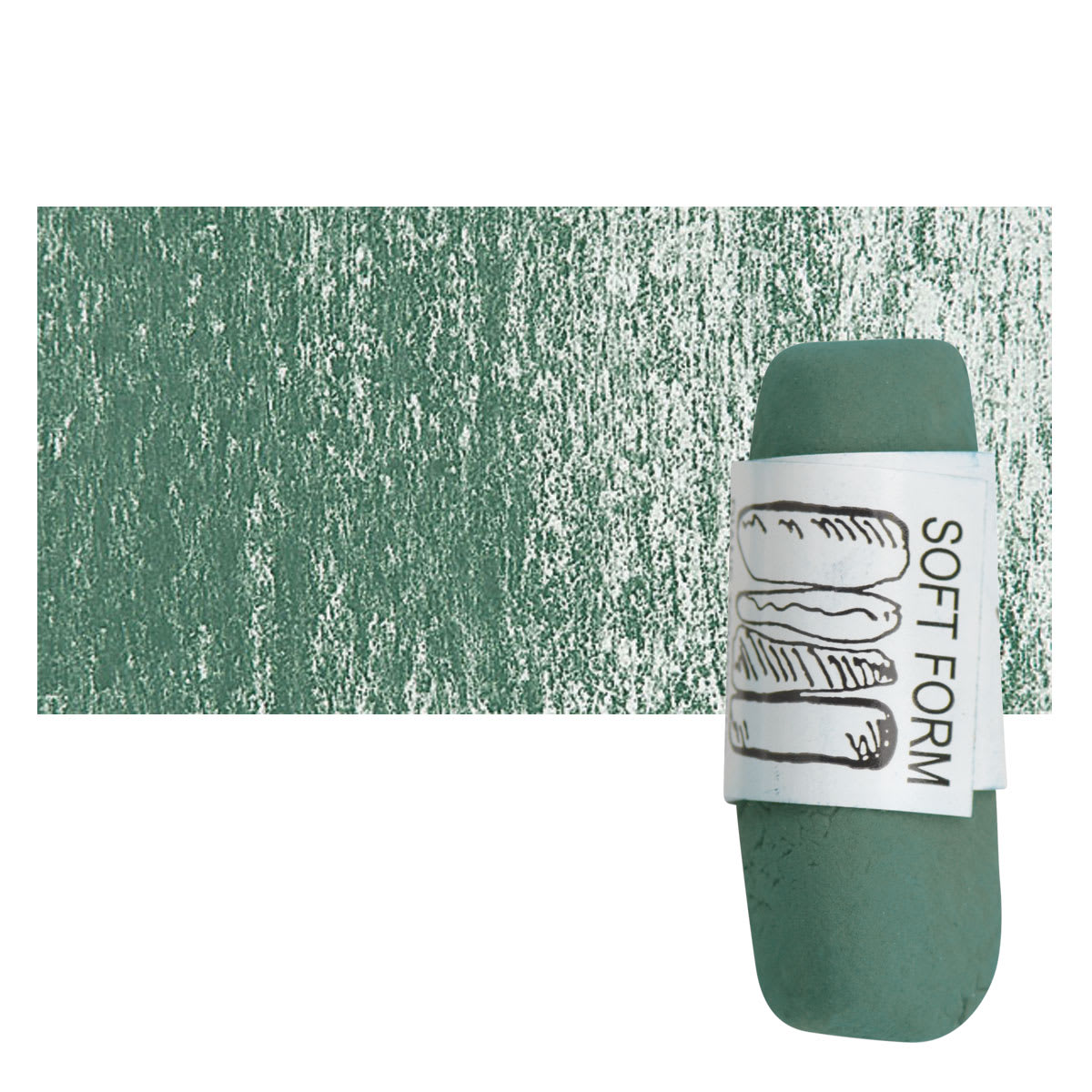 Townsend Artists' Soft Form Pastel - Viridian (Dark) pastel and swatch