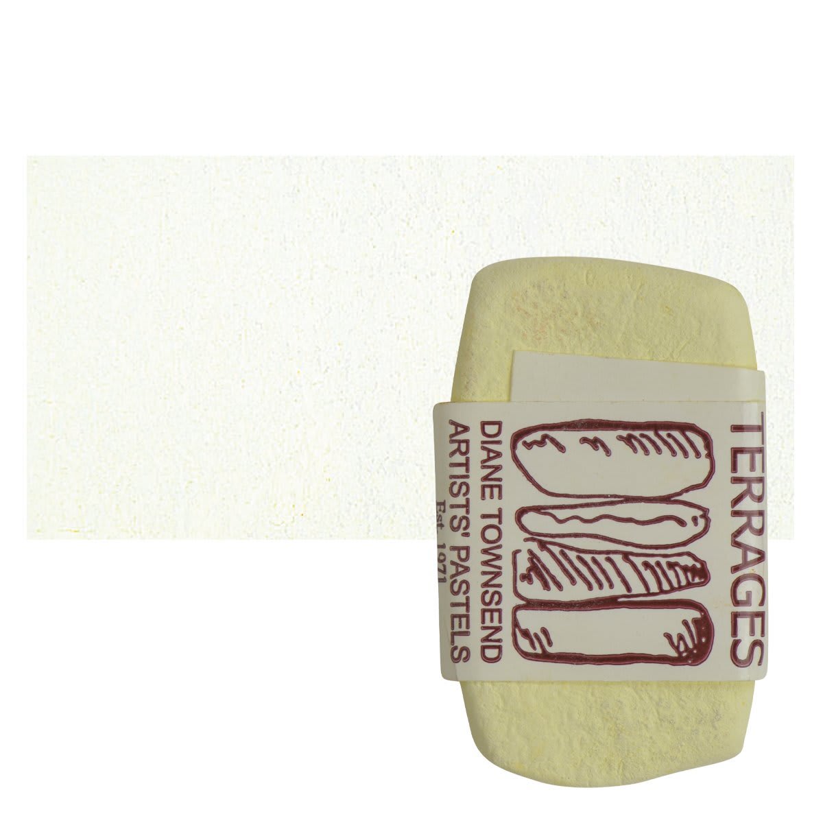 Townsend Terrages Pastel - Cadmium Yellow Medium 69 pastel and swatch