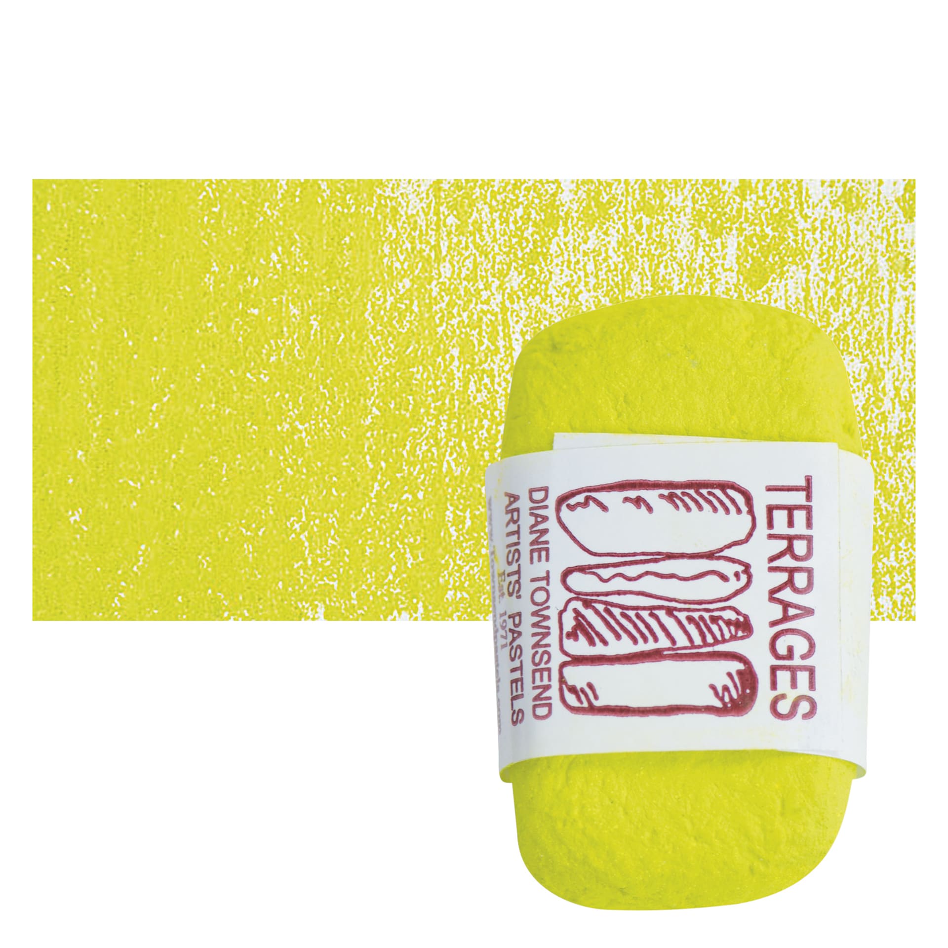 Townsend Terrages Pastel - Yellow Green 160 pastel and swatch