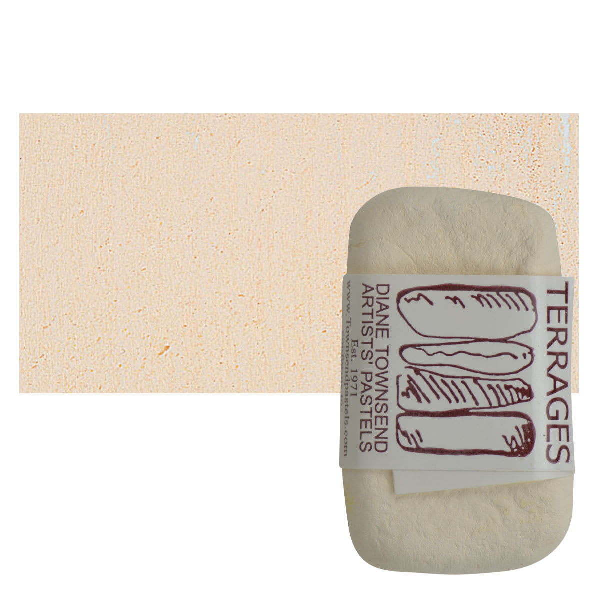 Townsend Terrages Pastel - Cadmium Orange 65 pastel and swatch