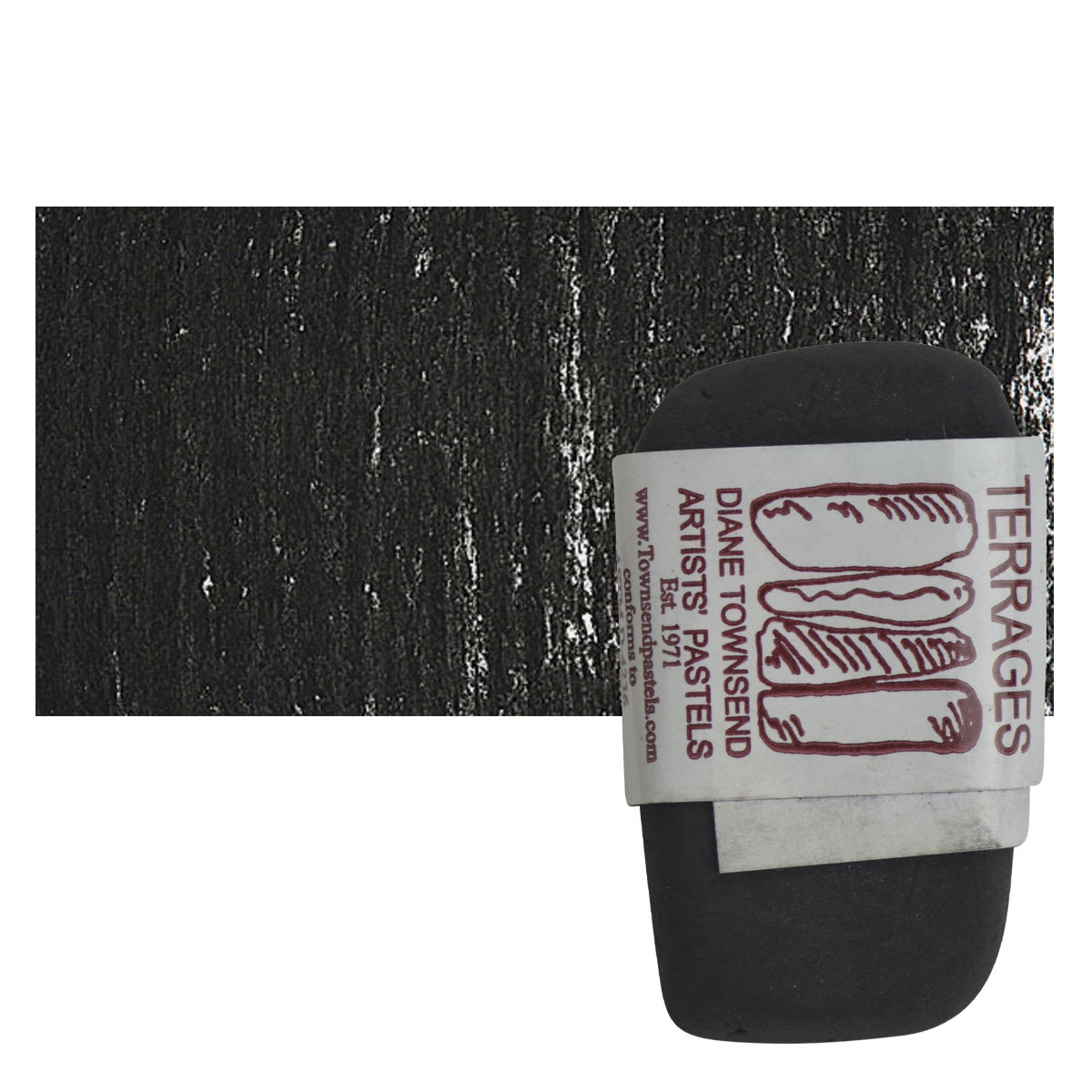 Townsend Terrages Pastel - Gray 120 pastel and swatch