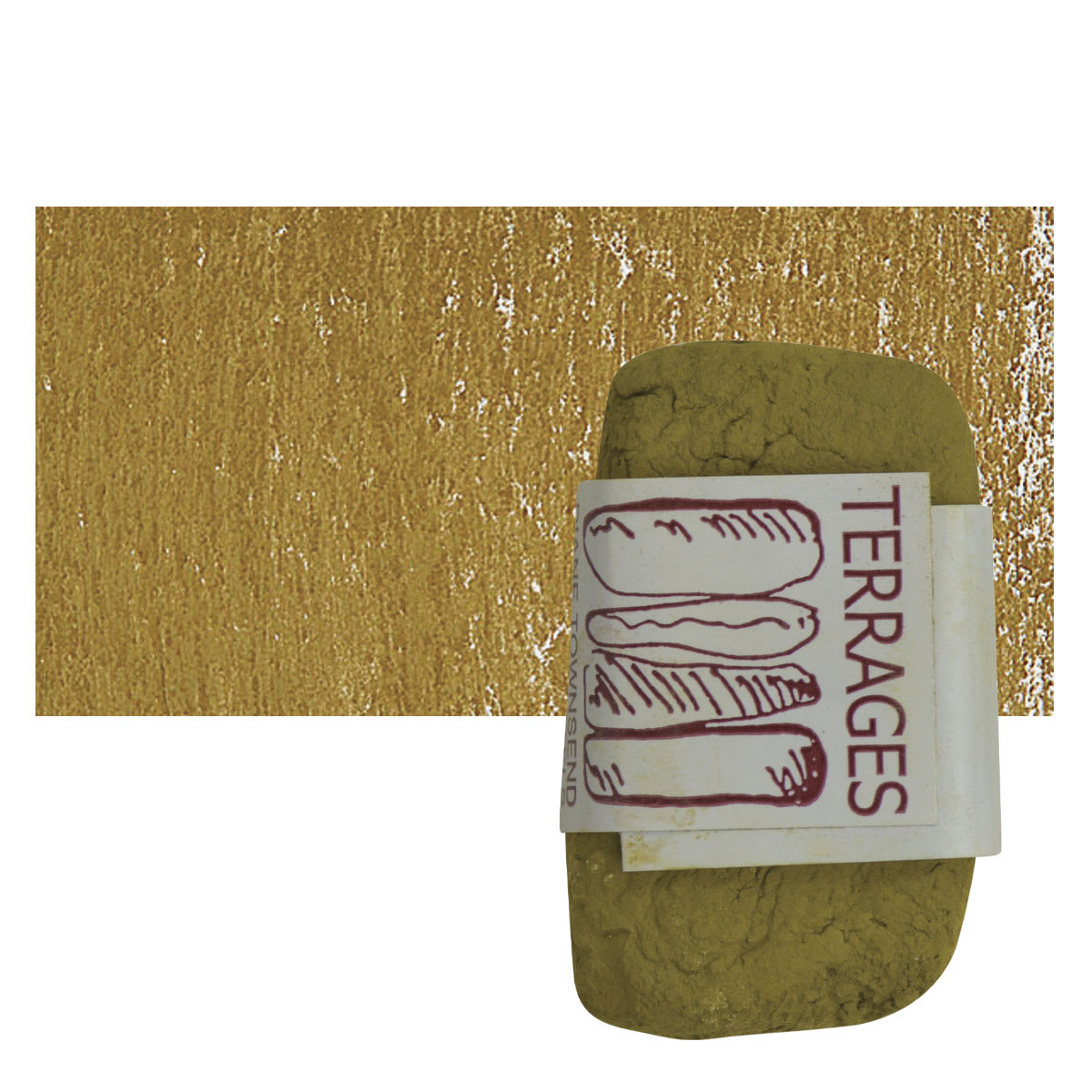 Townsend Terrages Pastel - Raw Sienna 74 pastel and swatch