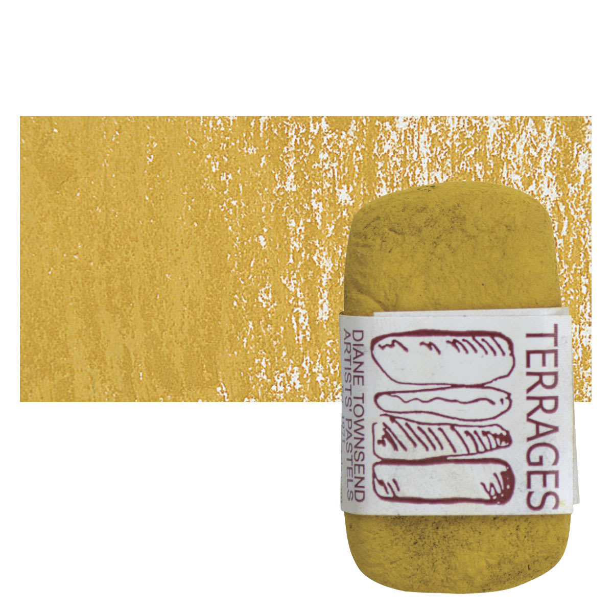 Townsend Terrages Pastel - Raw Sienna 75 pastel and swatch