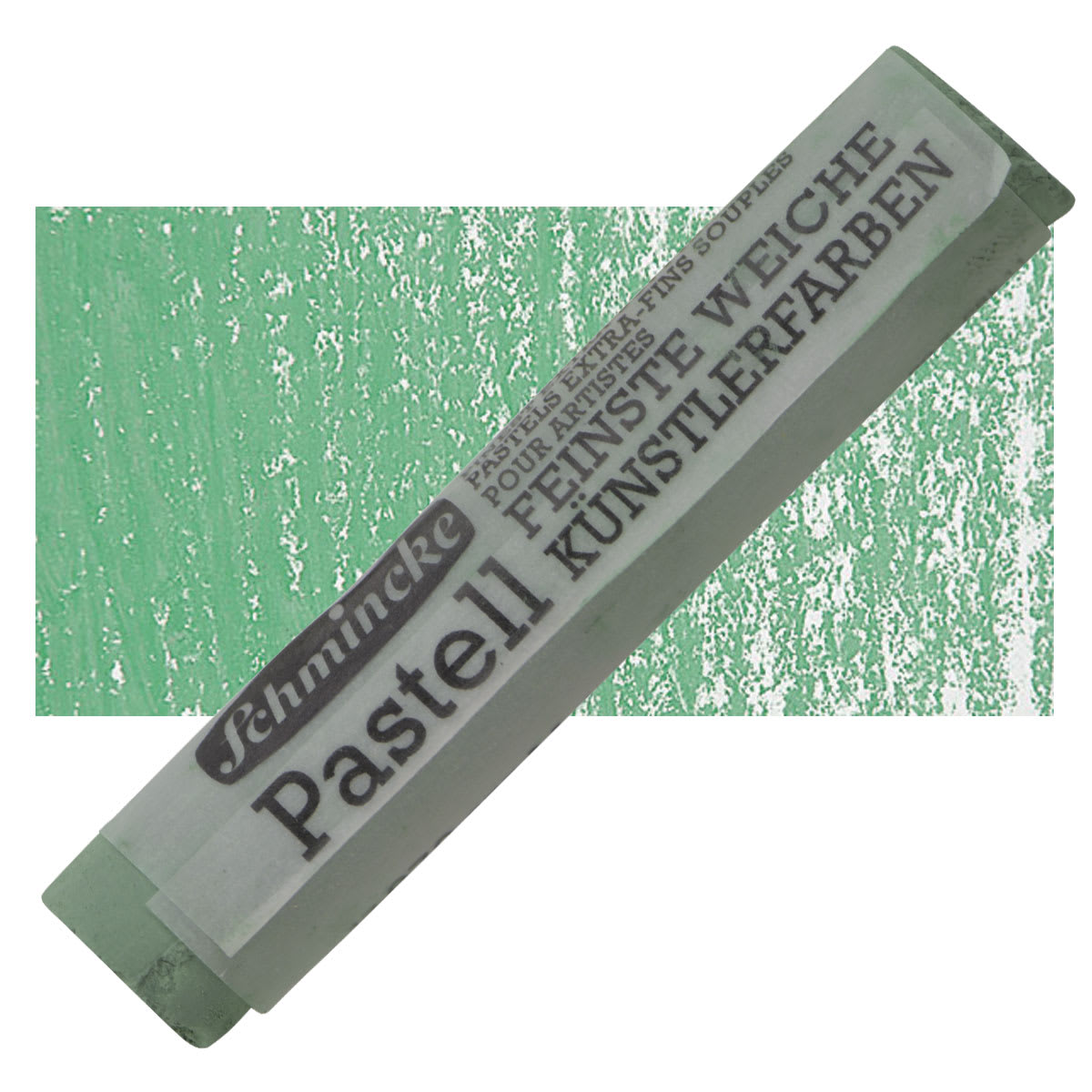 Schmincke Soft Pastel - Leaf Green Deep M pastel and swatch