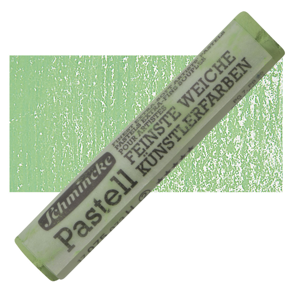 Schmincke Soft Pastel - Mossy Green 1 H pastel and swatch
