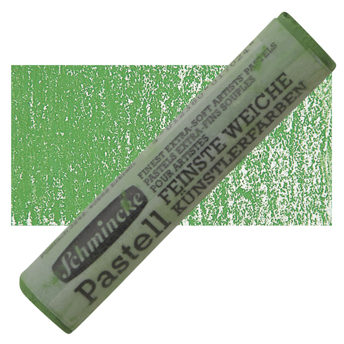 Schmincke Soft Pastel - Mossy Green 2 B pastel and swatch
