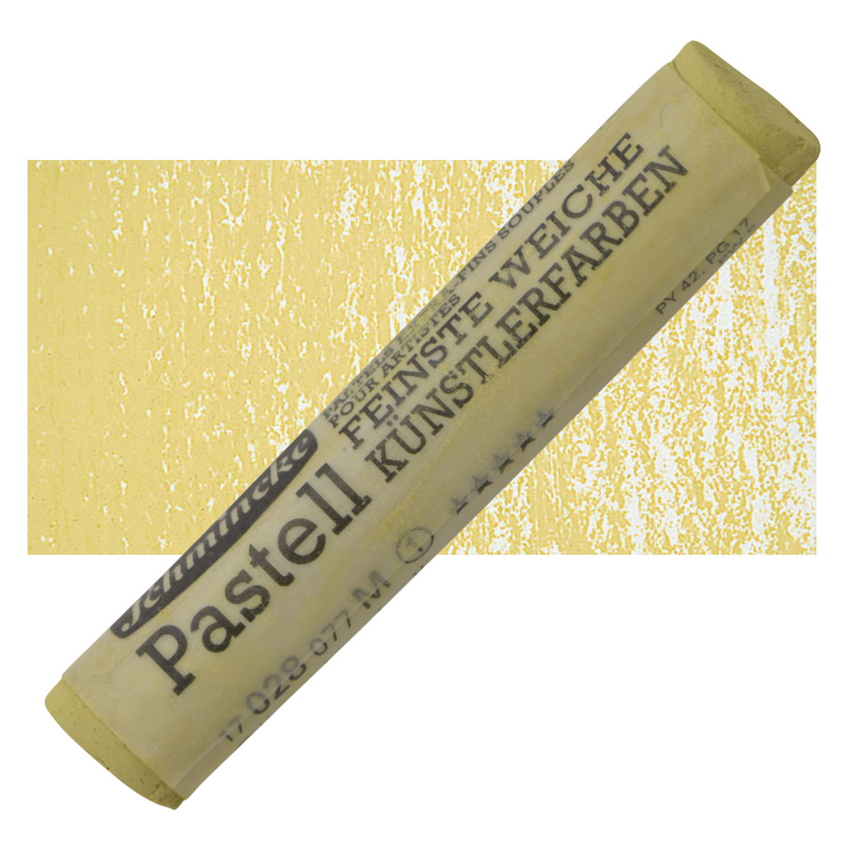 Schmincke Soft Pastel - Olive Ochre Light M pastel and swatch