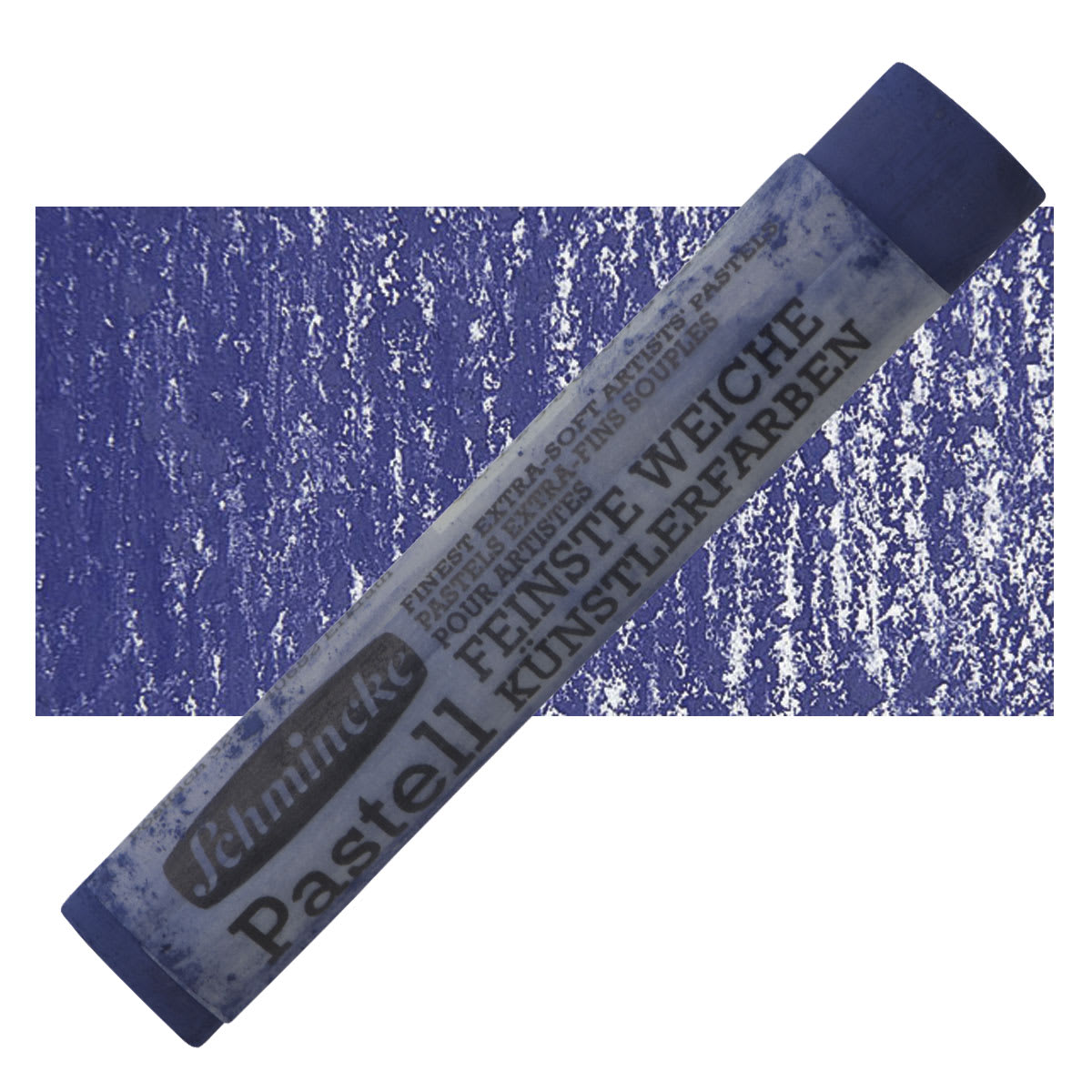 Schmincke Soft Pastel - Phthalo Blue Deep D pastel and swatch