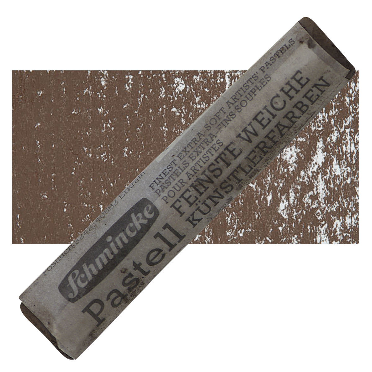 Schmincke Soft Pastel - Walnut Brown B pastel and swatch