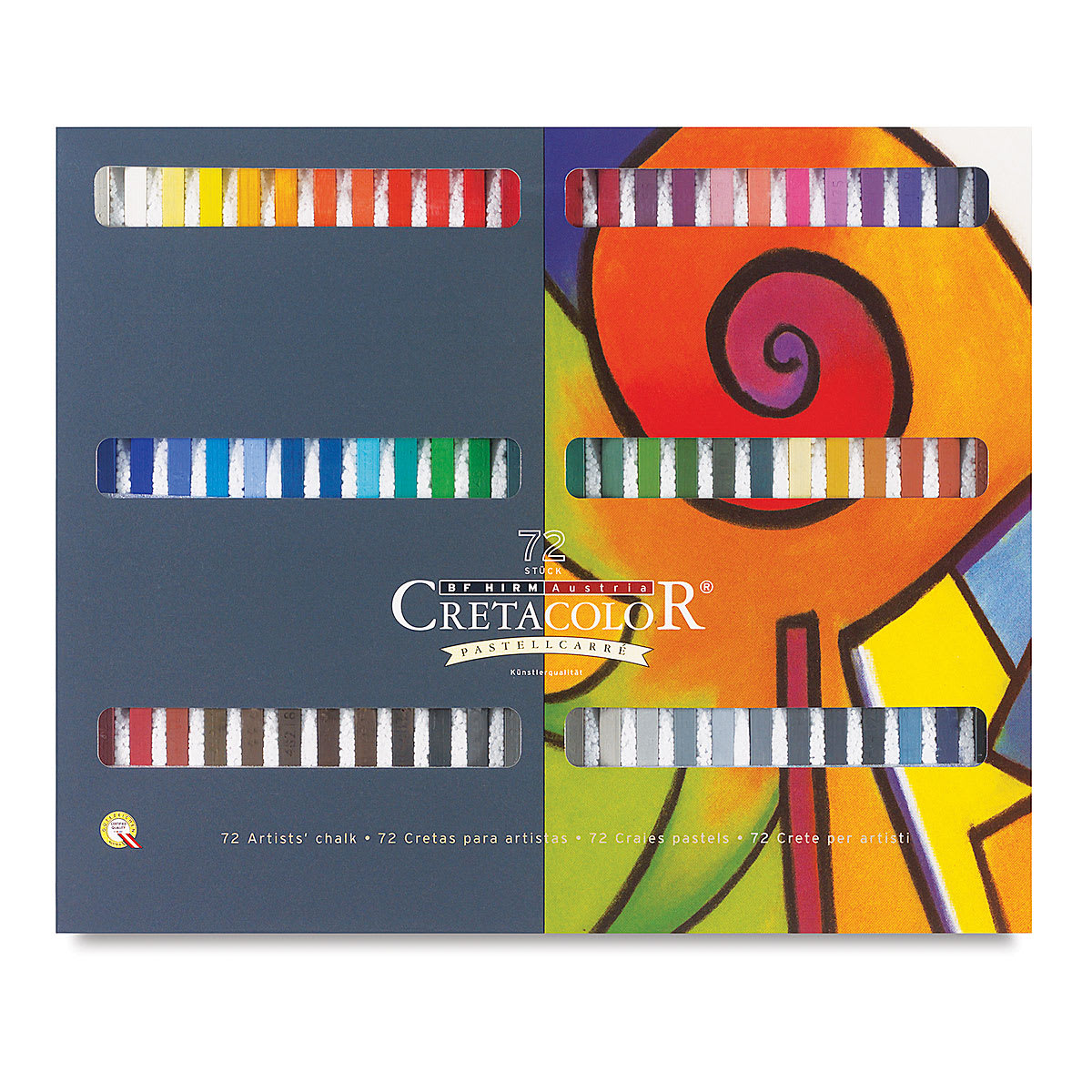 Cretacolor Pastel Carré Hard Pastel Sets - Front of package of Complete 72 pc Set