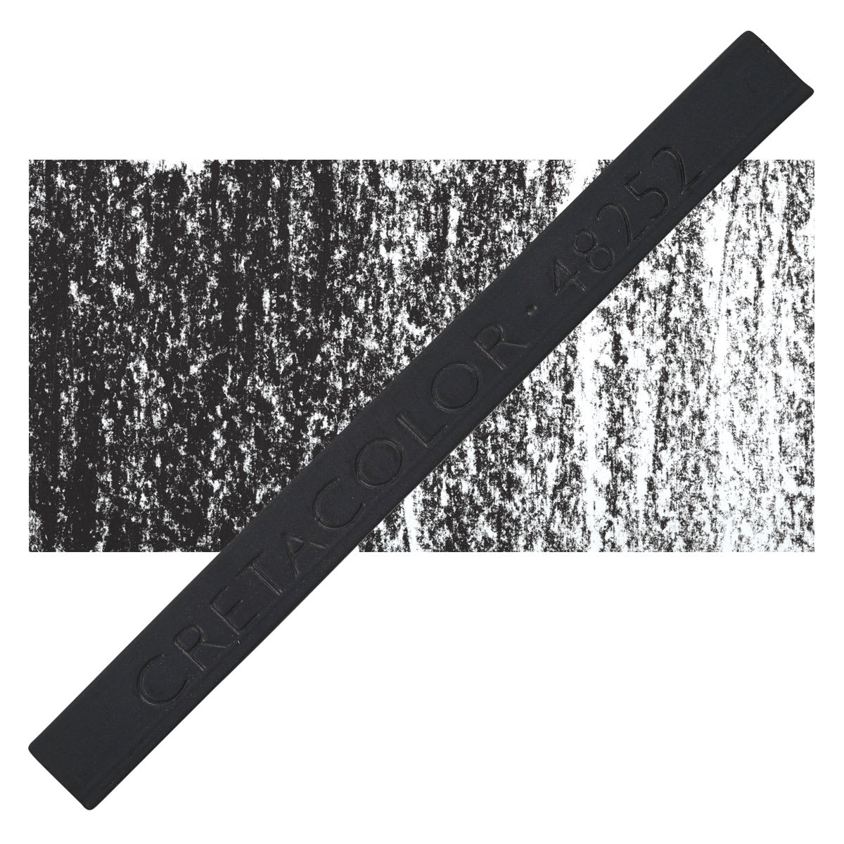 Cretacolor Pastel Carre Hard Pastel - Fired Deep Black Soft pastel and swatch