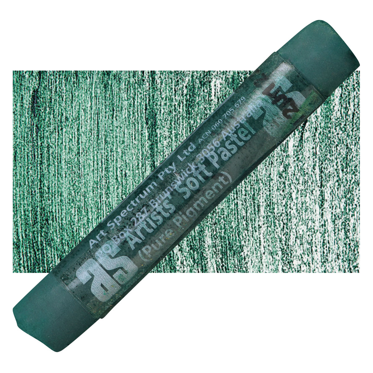 Art Spectrum Artists' Soft Pastel - Phthalo Green 570N pastel and swatch
