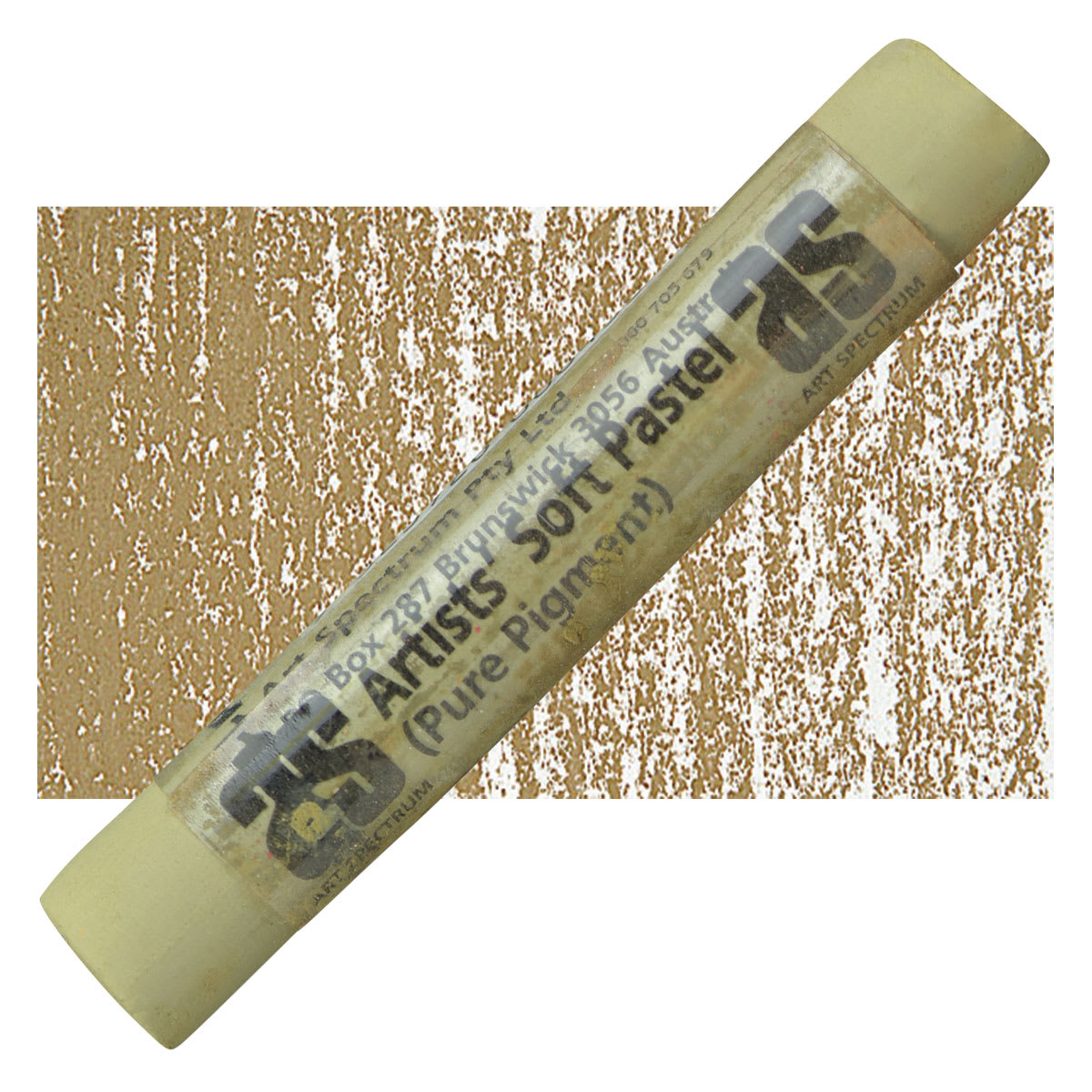 Art Spectrum Artists' Soft Pastel - Raw Umber 550T pastel and swatch