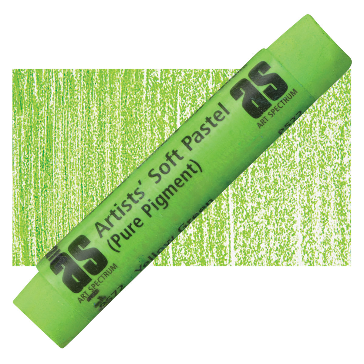 Art Spectrum Artists' Soft Pastel - Yellow Green 572P pastel and swatch