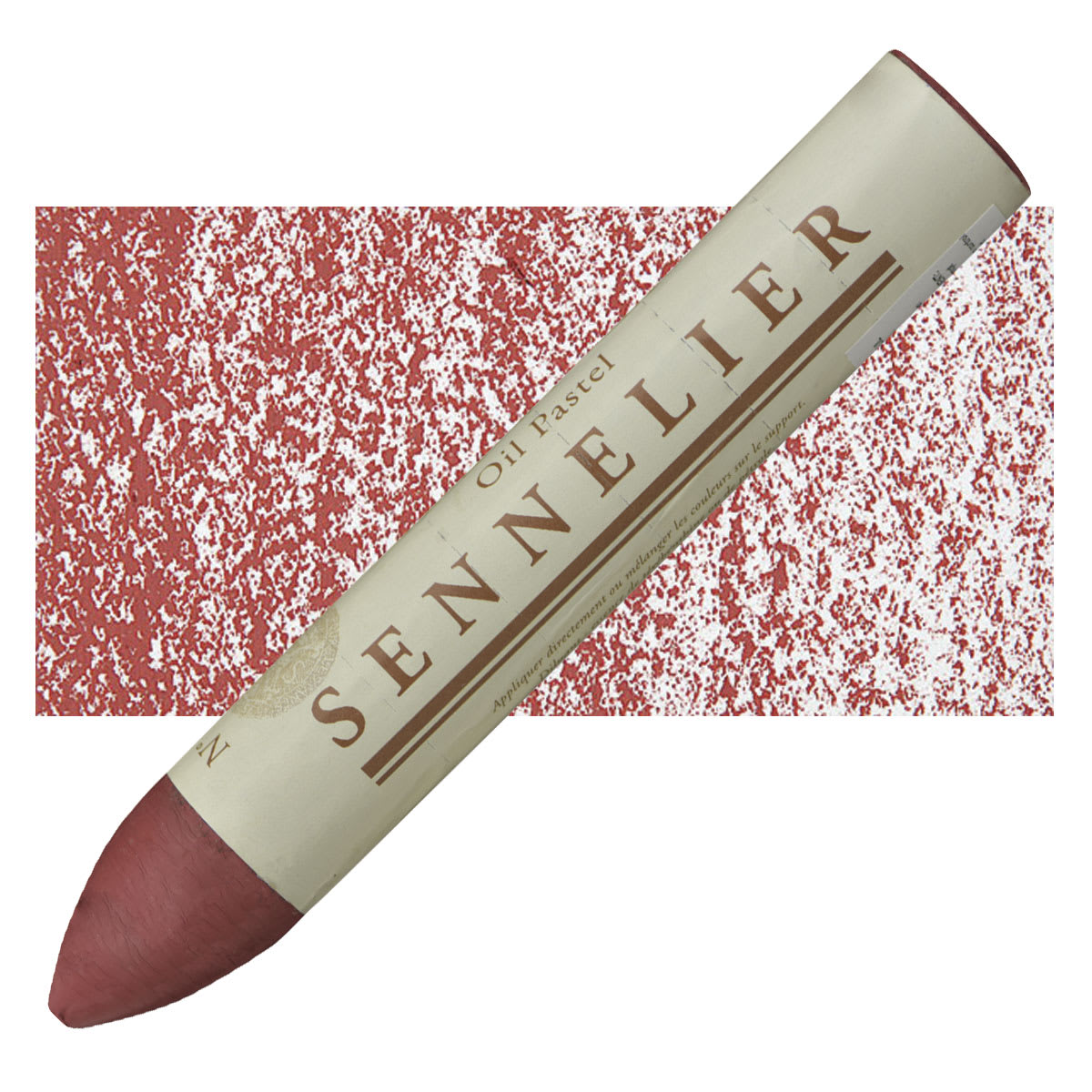 Sennelier Oil Pastel Grand - Chrome Red oil pastel and swatch