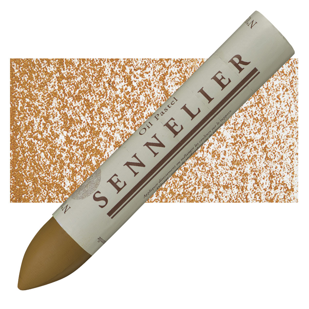 Sennelier Oil Pastel Grand - Raw Sienna oil pastel and swatch