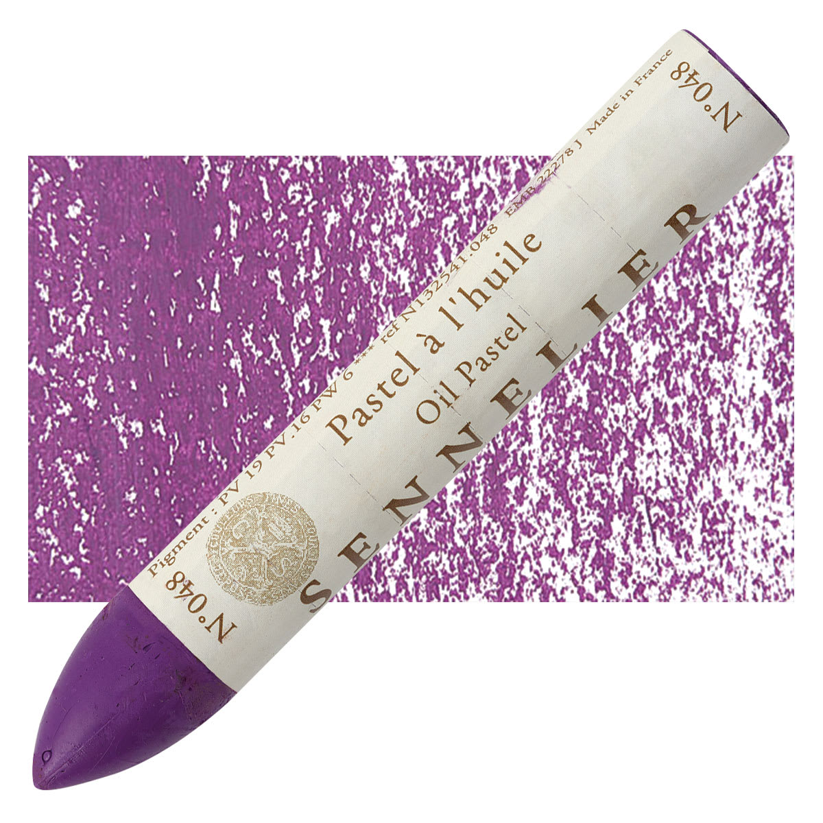Sennelier Oil Pastel Grand - Red Violet oil pastel and swatch