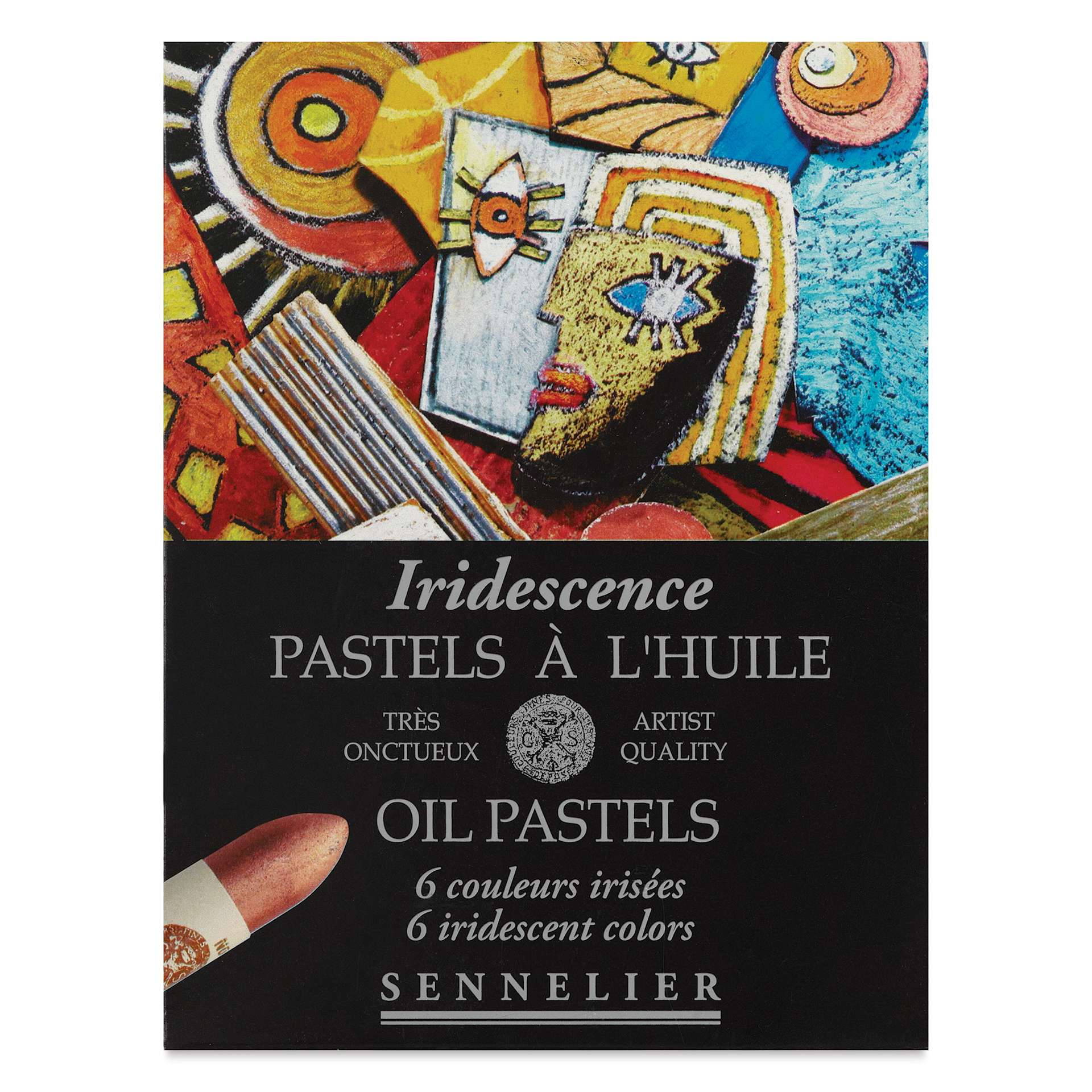 Sennelier Oil Pastels - Iridescence Colors, Set of 6, front of the packaging