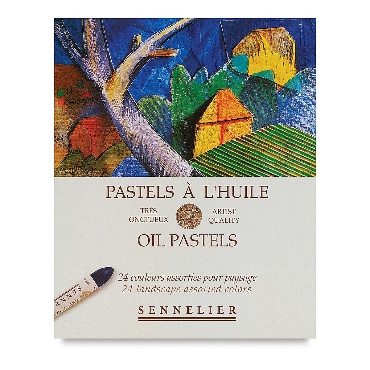 Sennelier Oil Pastel Set - Landscape Colors, Set of 24 (front of package)