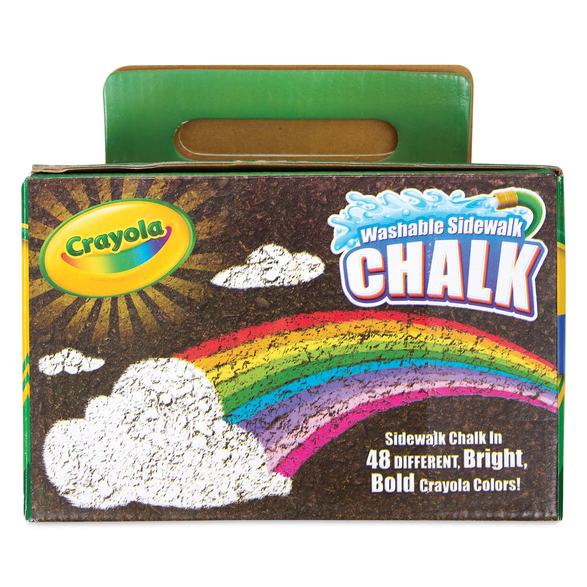 Crayola Washable Sidewalk Chalk - Assorted Colors, Set of 48, back of the packaging