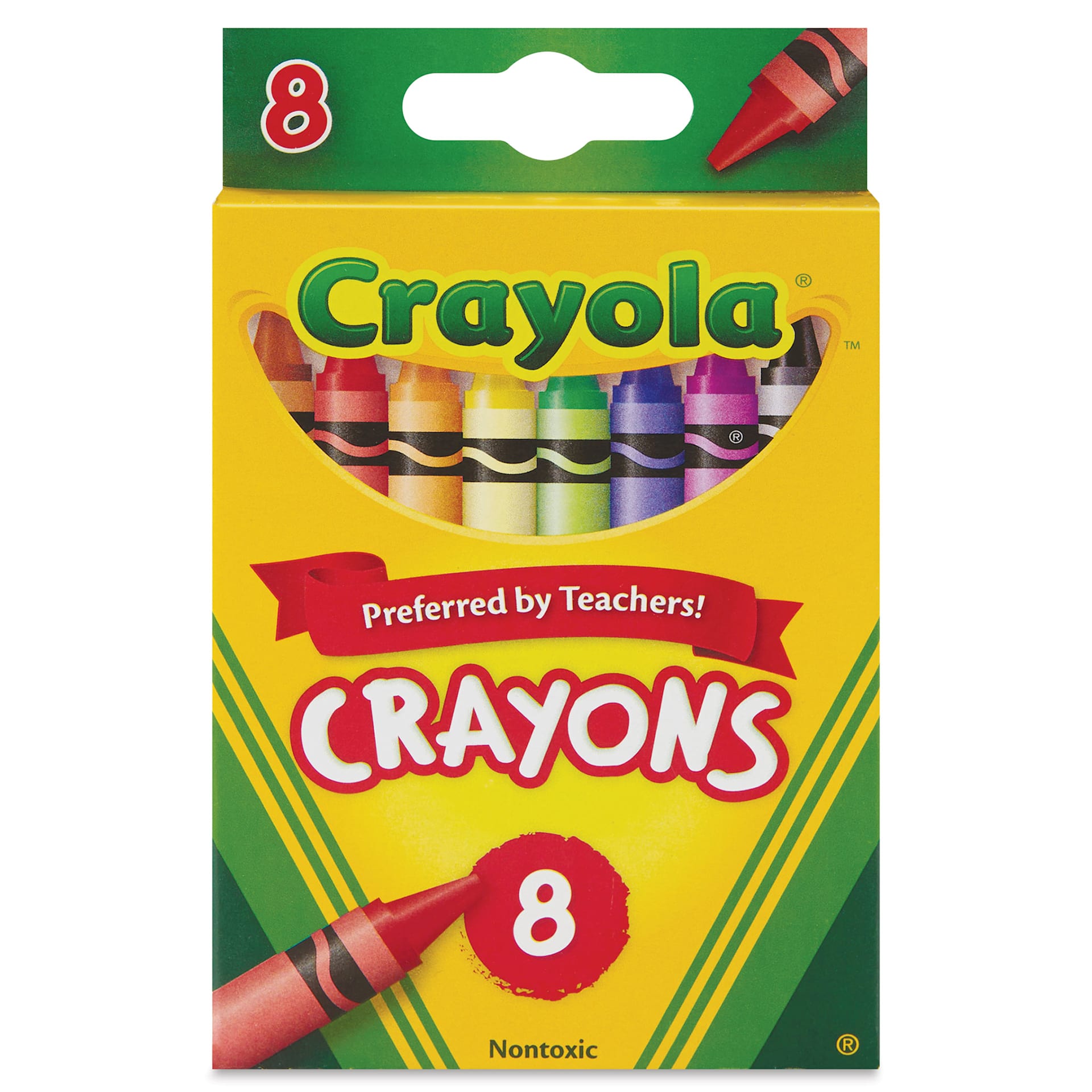 Crayola Crayons - Set of 8, front of the packaging Crayola Crayons - Set of 8, front of the packaging
