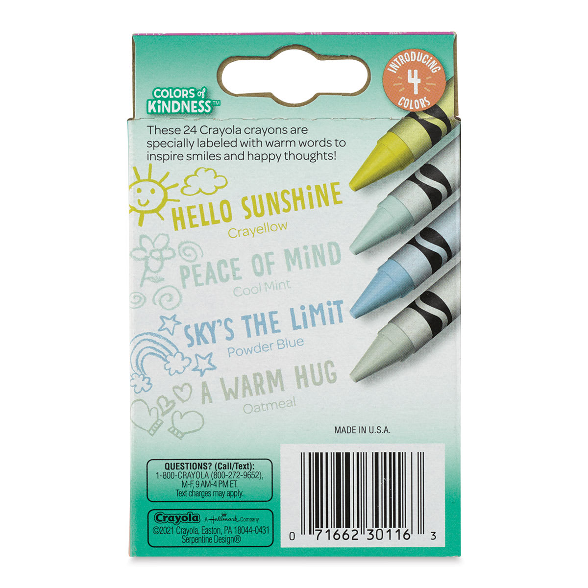 Crayola Crayons - Colors of Kindness, Set of 24 (back)