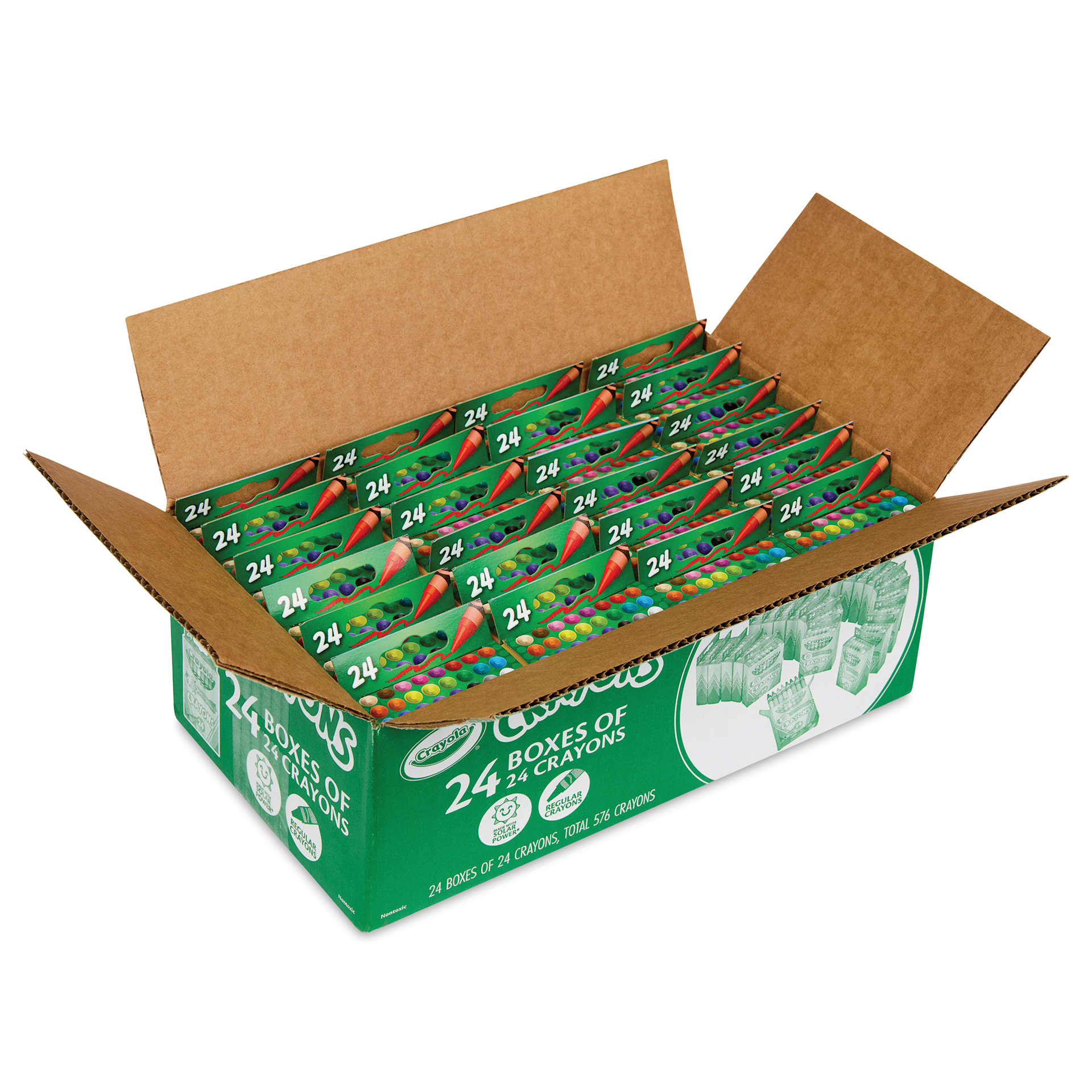 Crayola Crayons - Classpack of 576, packaging box open