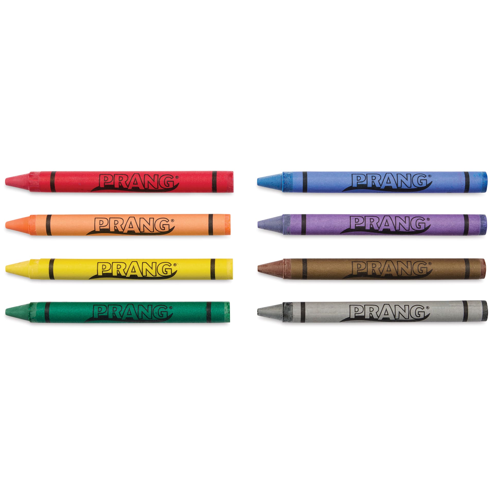Prang Crayons - Pkg of 400, 8 crayons in different colors laid out