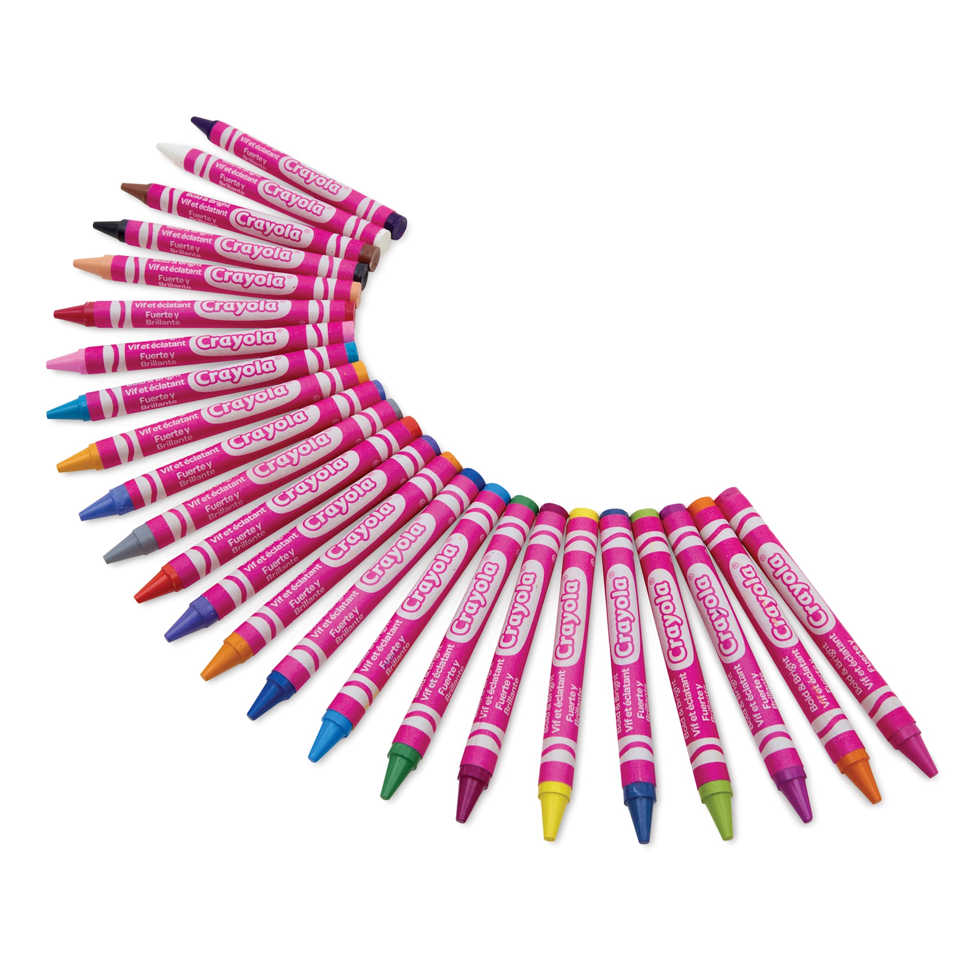 Crayola Construction Paper Crayons - Bold and Bright Colors, Set of 24, contents