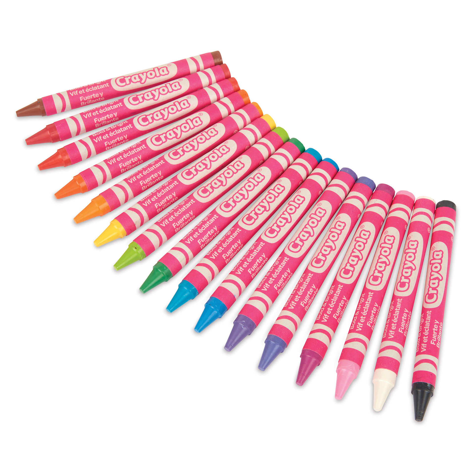 Crayola Construction Paper Crayons Classpack - Bold and Bright, Set of 400, 16 Colors close-up of included colors
