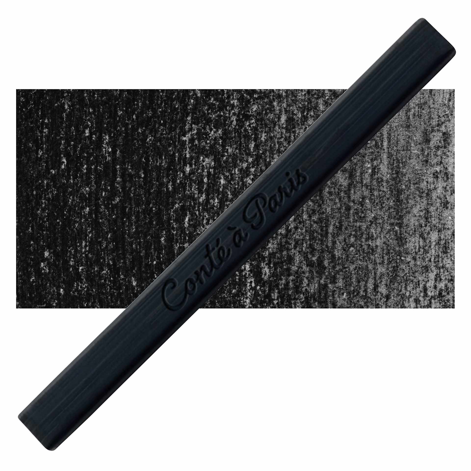 Conté à Paris Sketching Pastel Carré - Pierre Noire, B, Single Crayon and swatch