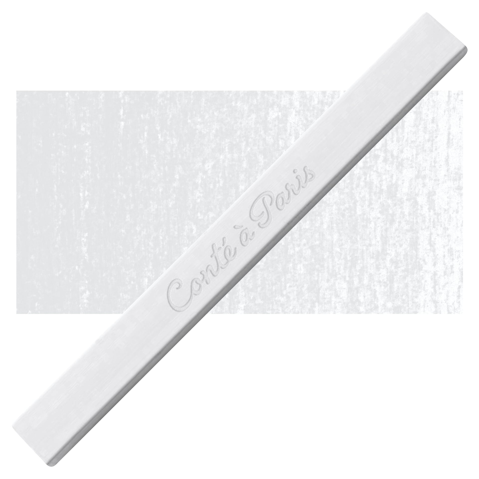 Conté à Paris Sketching Pastel Carré - White, HB, Single Crayon and swatch