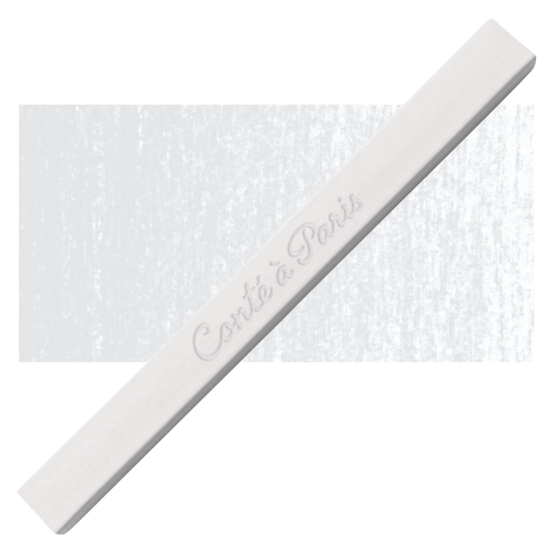Conté à Paris Sketching Pastel Carré - White, 2B, Single crayon and swatch