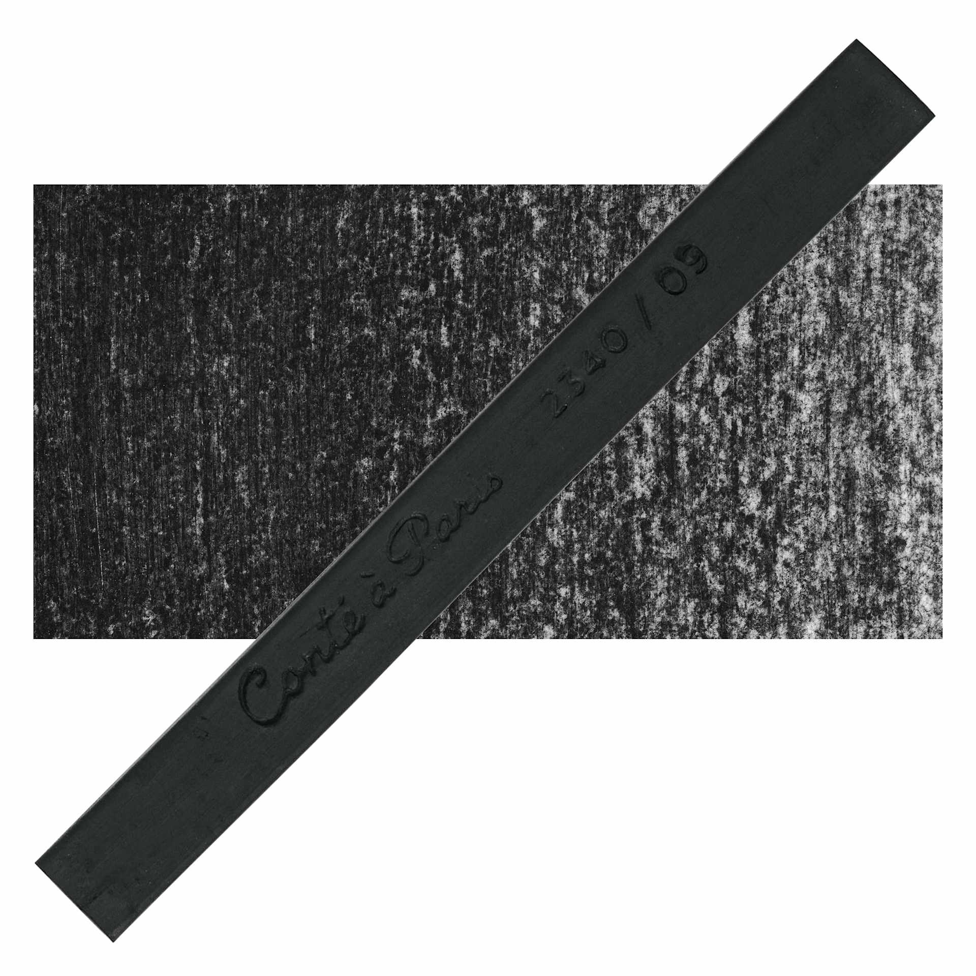 Conté à Paris Colour Pastel Carré - Black 09, Single Carré and swatch